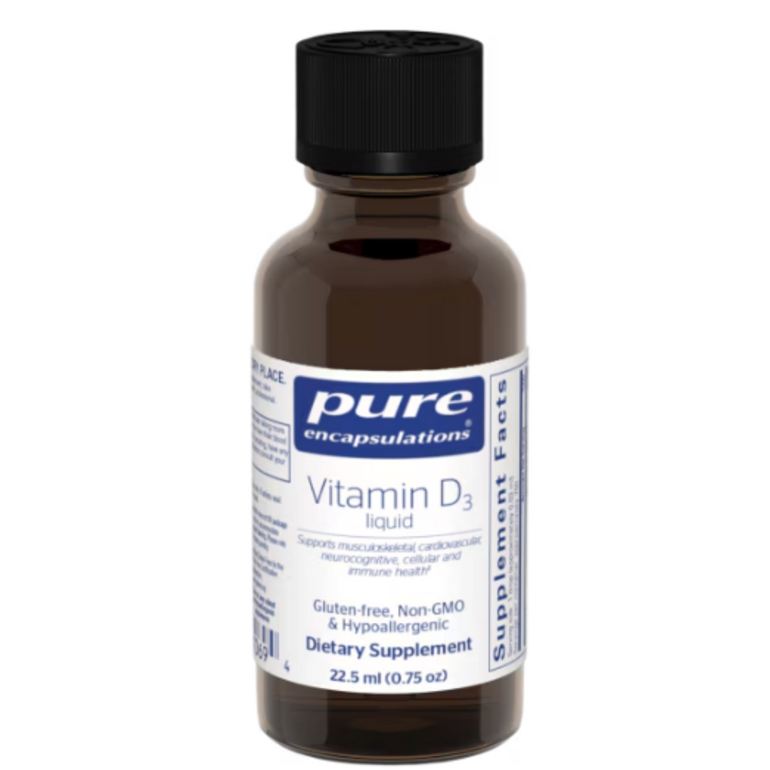 Pure Encapsulations Vitamin D3 Liquid Supports Bone and Immune Health 22.5ml