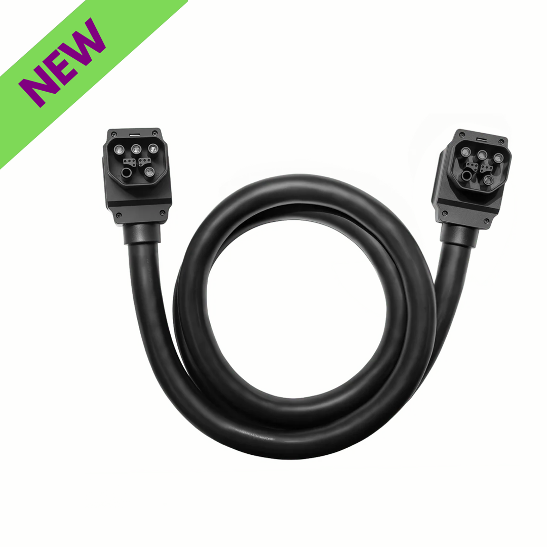EcoFlow Smart Inlet Box Connection Cable 5P8 to 5P8 Port Power Cord with durable design and 'NEW' label.