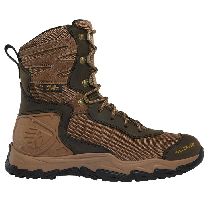 LaCrosse Men's Windrose 8" Waterproof Hunting Boot Brown Size 9