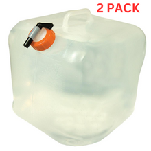 Load image into Gallery viewer, Ultimate Survival UST Clear Water Carrier Cube 5 Gallon Folds Flat 2 PACK
