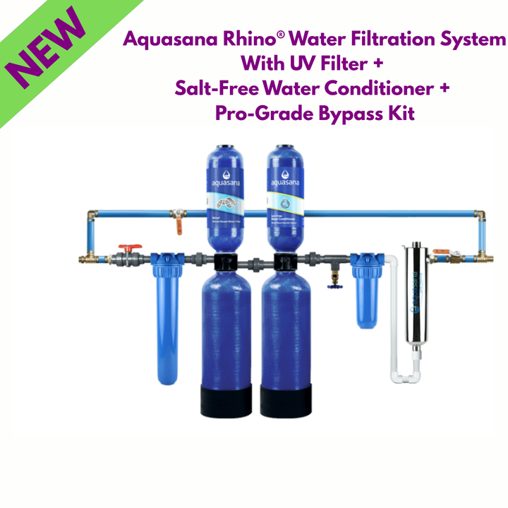 Aquasana Rhino City Whole House Filter 1 Mil GAL + UV + Post and Pre Filter + Installation Kit