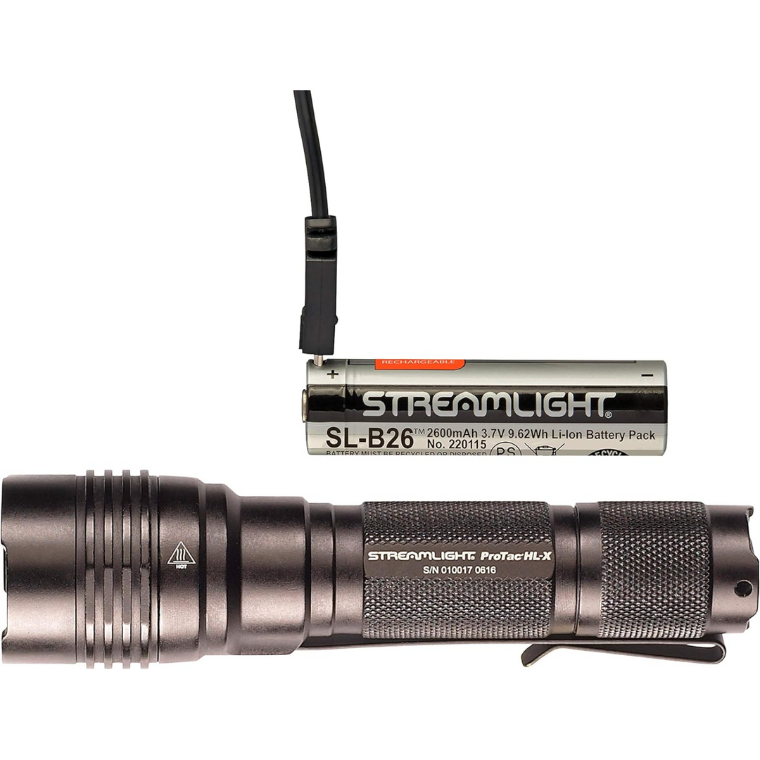 Streamlight ProTac HL-X 1000 Lumens Tactical Light Rechargeable Battery Black