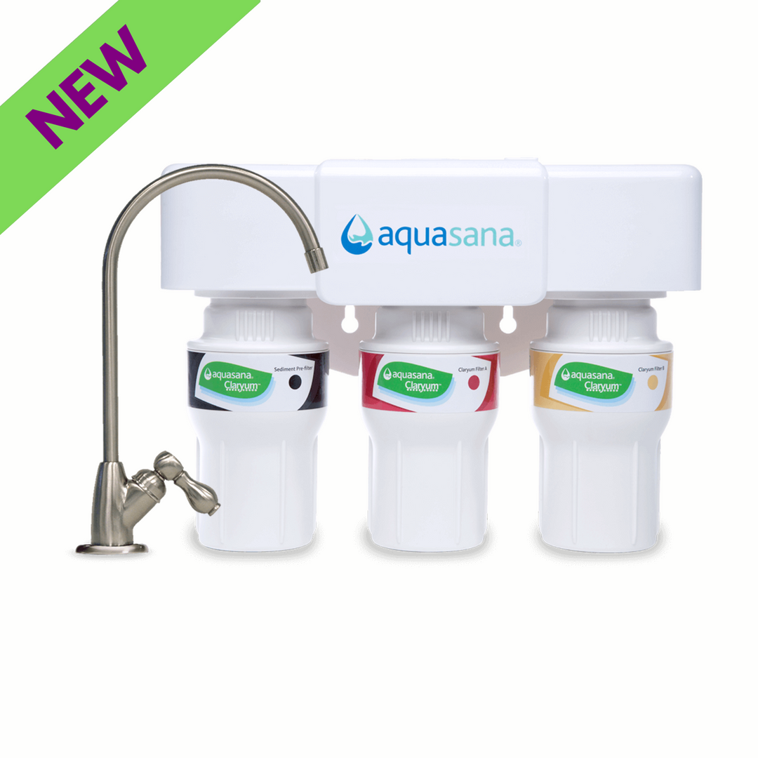 Aquasana AQ5300 Brushed Nickel 3-Stage Under Sink Great Tasting Water Filter