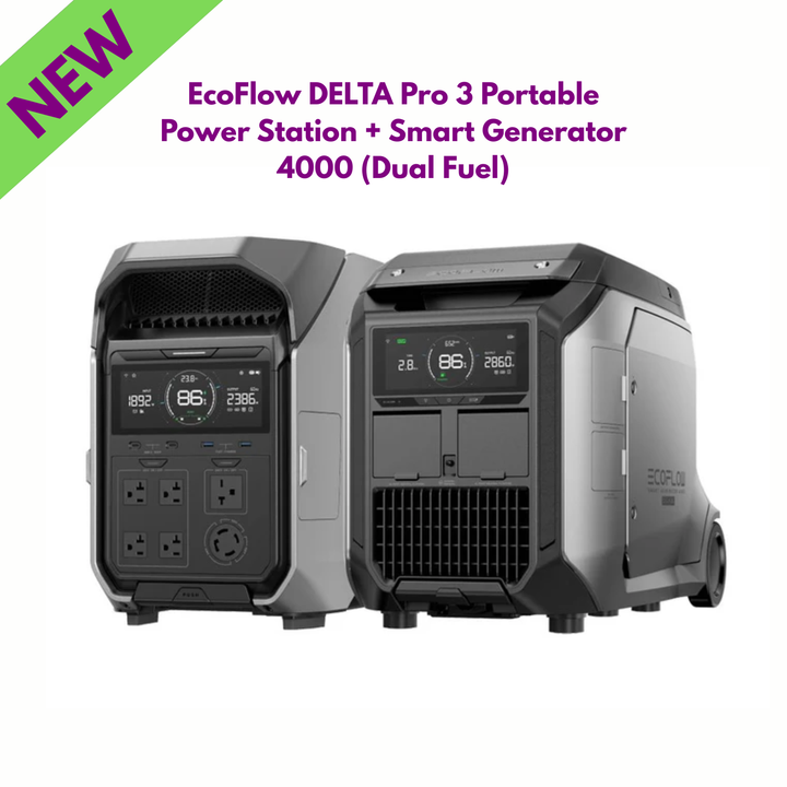 EcoFlow DELTA Pro 3 Portable Power Station + Smart Generator 4000 Dual Fuel