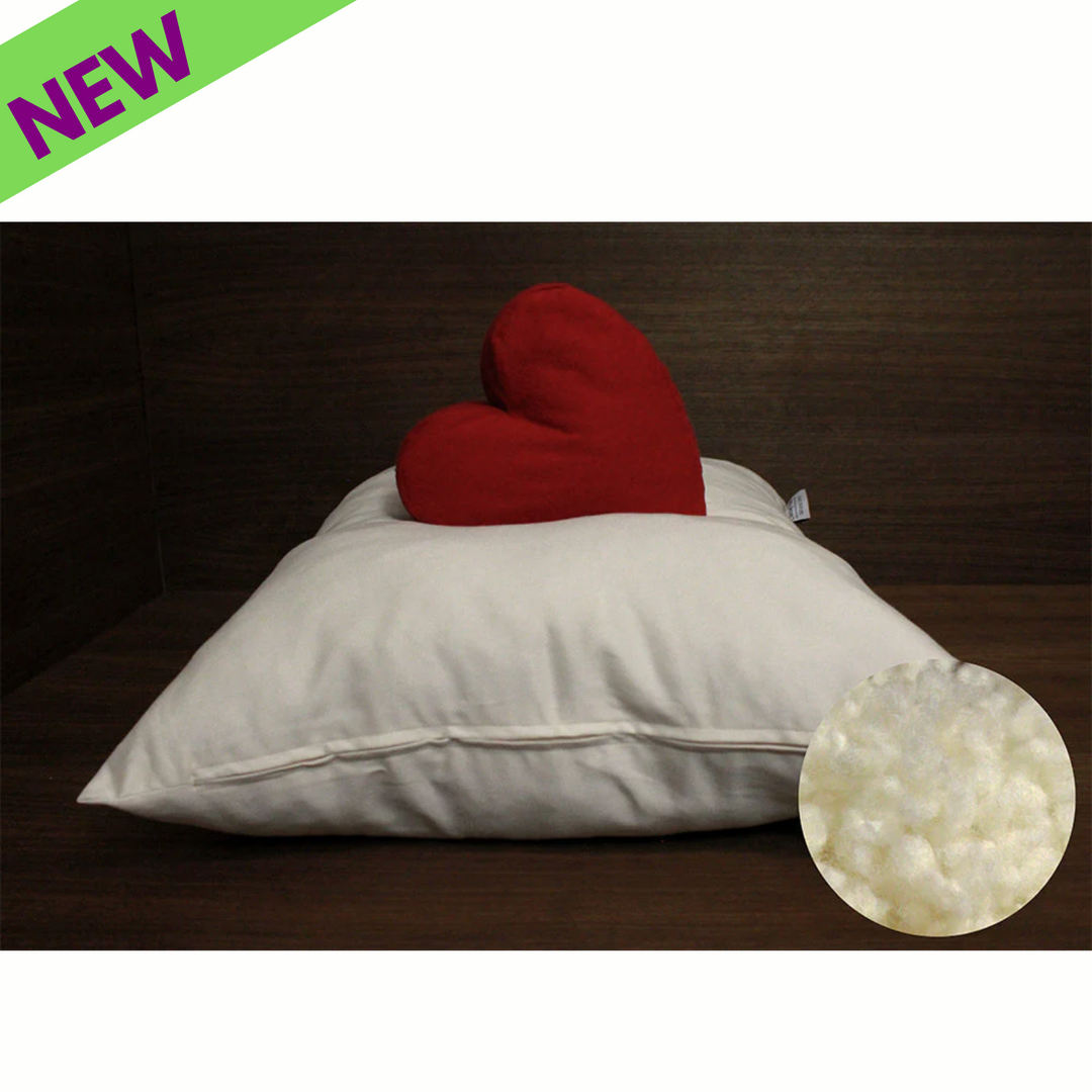 Soaring Heart Organic Wool Bolus Pillow Travel Kids Size Handmade 14" x 20"