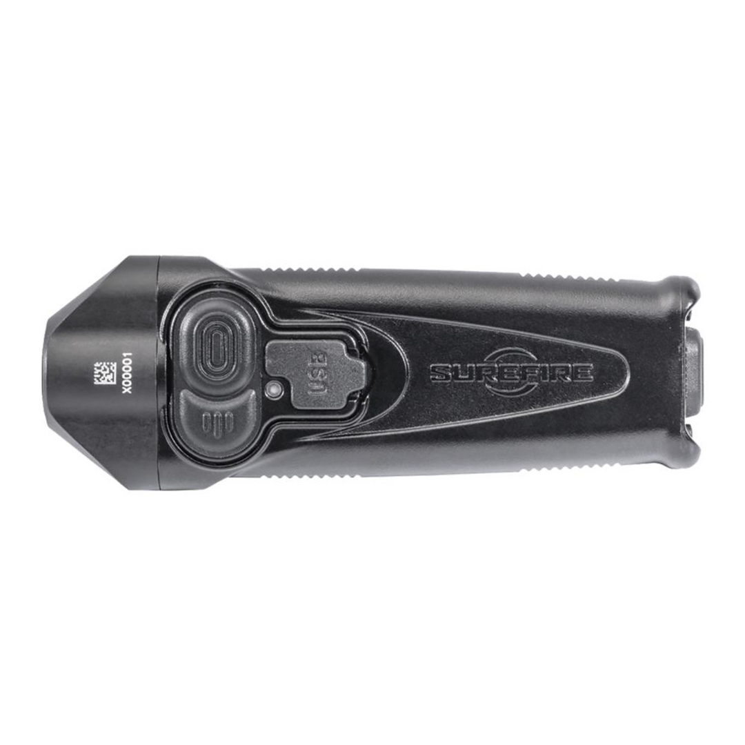 Linterna LED de bolsillo recargable SF Stiletto con múltiples salidas, 650 lúmenes, color negro