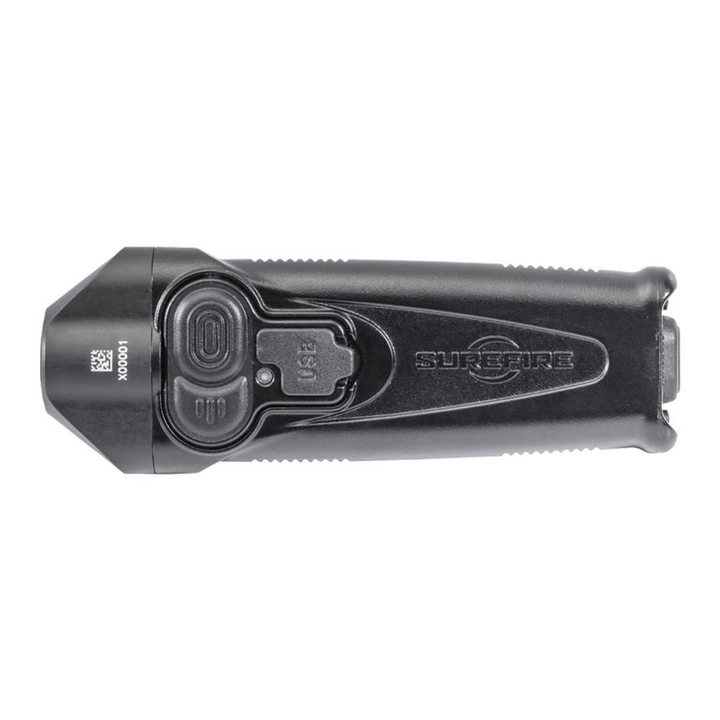 Linterna LED de bolsillo recargable SF Stiletto con múltiples salidas, 650 lúmenes, color negro