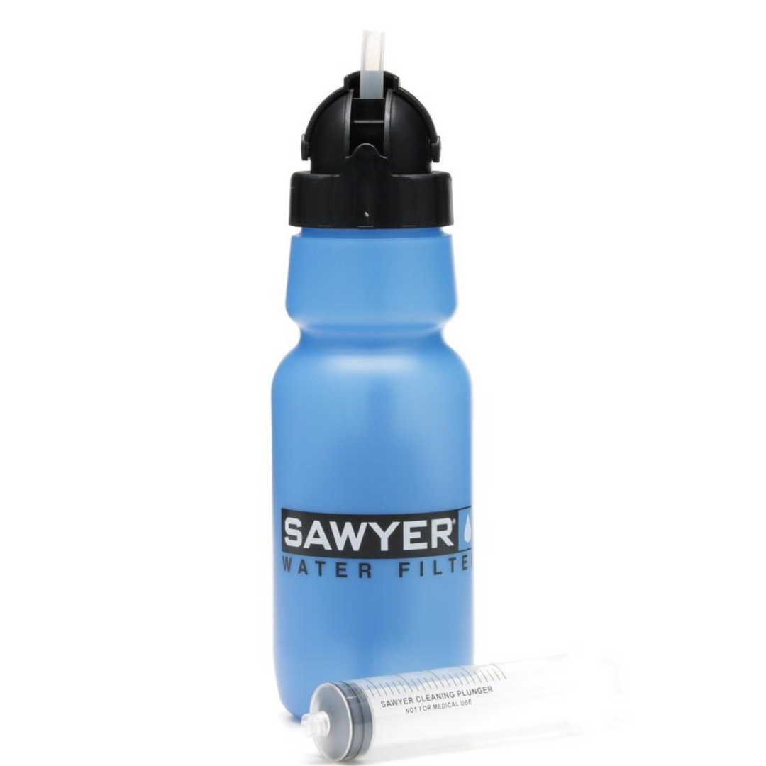 Sawyer Personal Water Filtration Bottle Filter with Inline Filter Blue