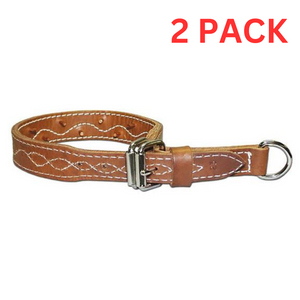 Omnipet Leather 133F-23 Force Collar 1.25" x 23" Brown 2 PACK