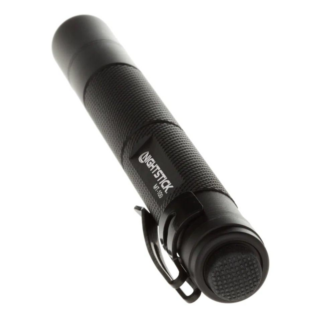 Linterna Mini-TAC de Aluminio con Pilas AAA y 130 Lúmenes, Color Negro