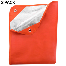 Load image into Gallery viewer, Ultimate Survival Technology Survival Blanket 2.0 Camping Hiking Orange 2 PACK
