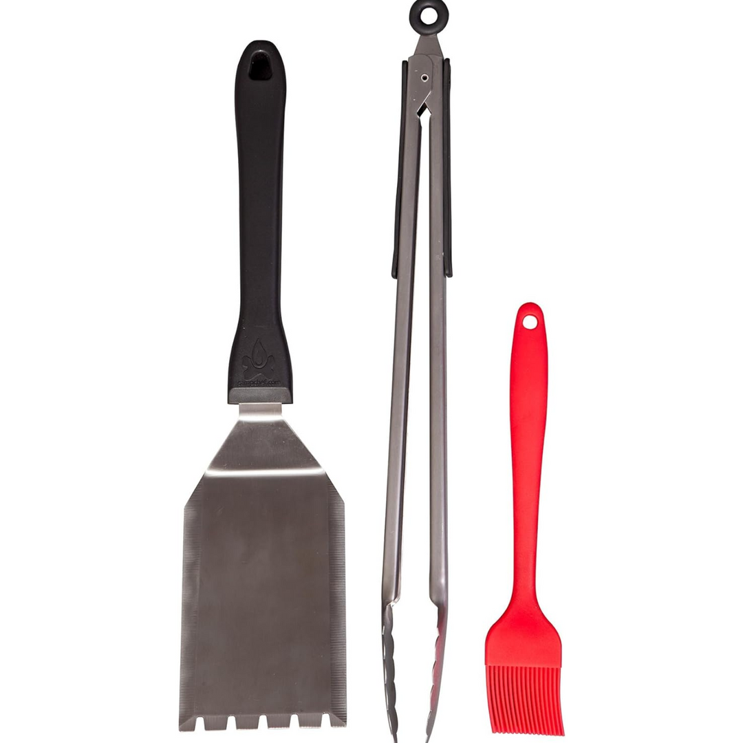 Camp Chef Heavy-Duty Tong and Multi Grill Spatula Silicone Basting Brush