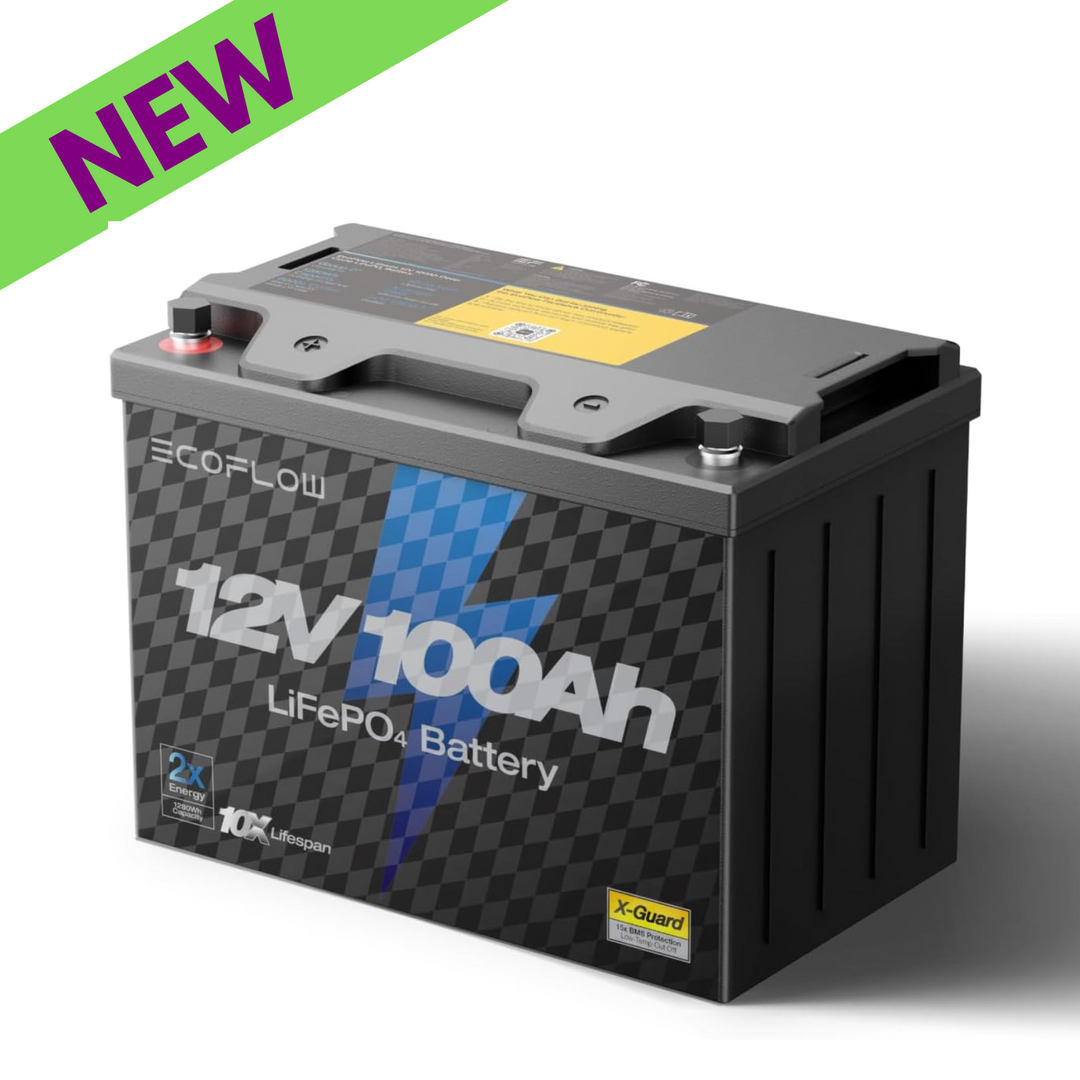 Batería de litio EcoFlow de ciclo profundo LiFePO4 de 12 V y 100 Ah: respaldo de energía confiable