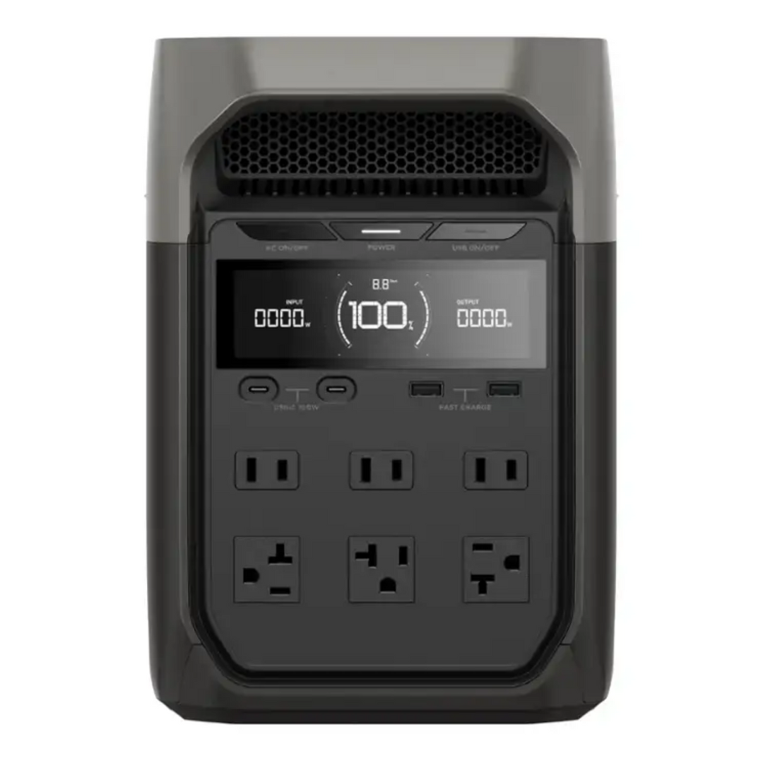 Estación de energía portátil EcoFlow DELTA 3, carga rápida, capacidad de 1024 Wh, X-Boost