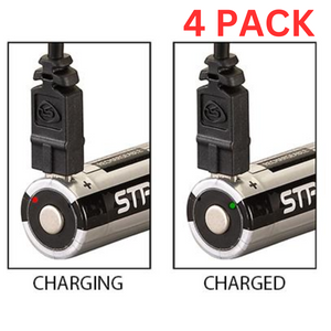 Streamlight USB Rechargeable Lithium Ion Battery Integrated Charge Port 4 PACK