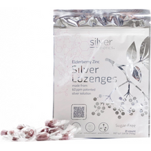 Load image into Gallery viewer, American Biotech Labs Elderberry Zinc Silver Lozenges 21 Lozenges Per Bag 2 PACK
