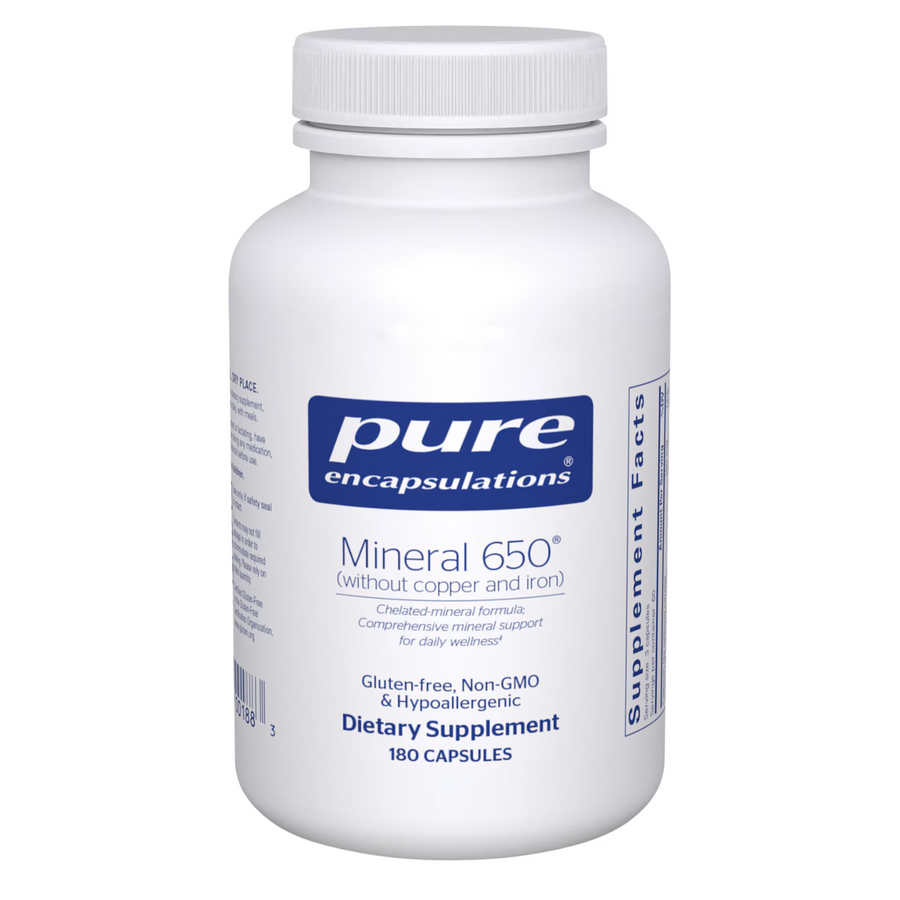 Pure Encapsulations Mineral 650 Without Copper And Iron 180 Capsules.