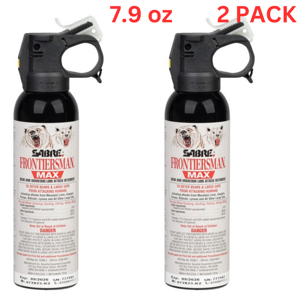 Sabre Frontiersman Max Bear and Mountain Lion Spray 7.9 Oz 2 PACK