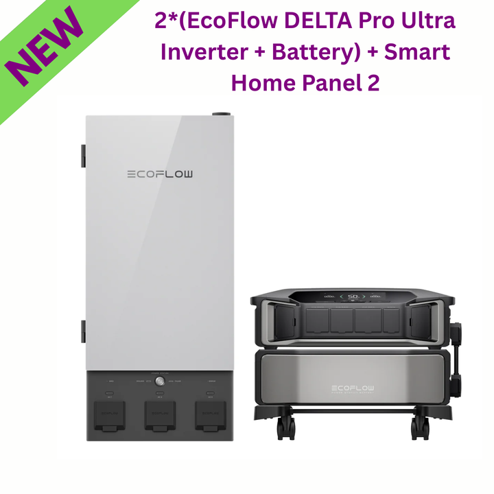 QTY 2 EcoFlow DELTA Pro Ultra Inverter+ QTY 2 Battery + QTY 1 Smart Home Panel 2