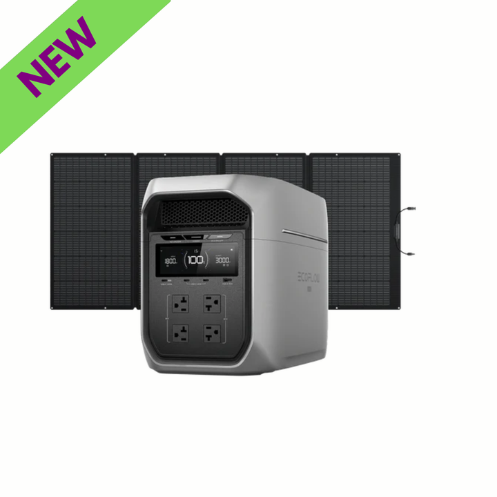 EcoFlow DELTA 3 Max Plus Portable Power Station with A 400W Solar Panel