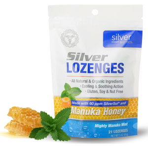 American Biotech Labs Silver Biotics Lozenges with Manuka Honey 60 PPM 21 Count