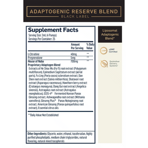 Quicksilver Scientific Adaptogenic Black Label Reserve Blend 1.5 FL OZ