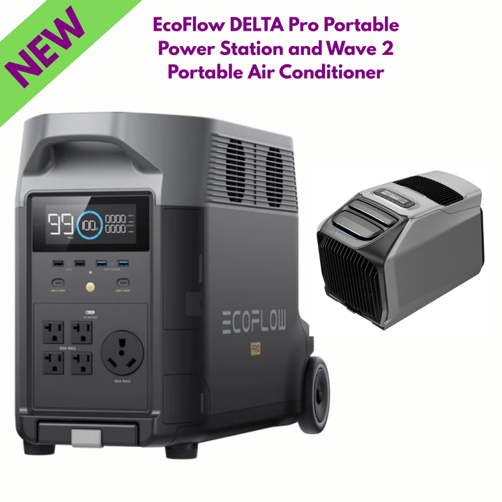 EcoFlow DELTA Pro Portable Power Station and Wave 3 Portable Air Conditioner