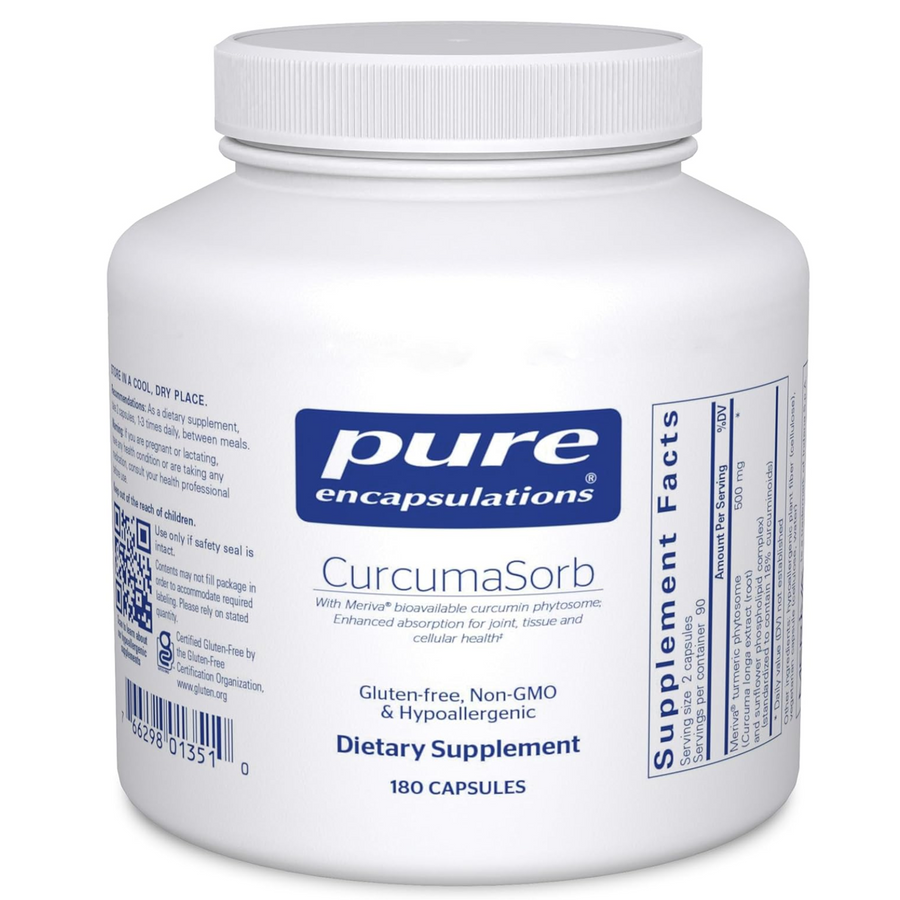 Pure Encapsulations CurcumaSorb Formerly Meriva Curcumin Supplement 180 Capsules.