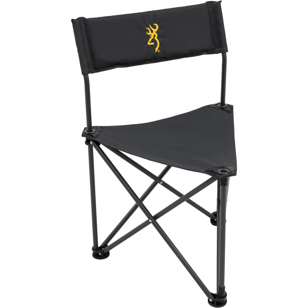 Browning Dakota Hunting Camping Chair Charcoal Foldable Steel Frame with 3 Legs