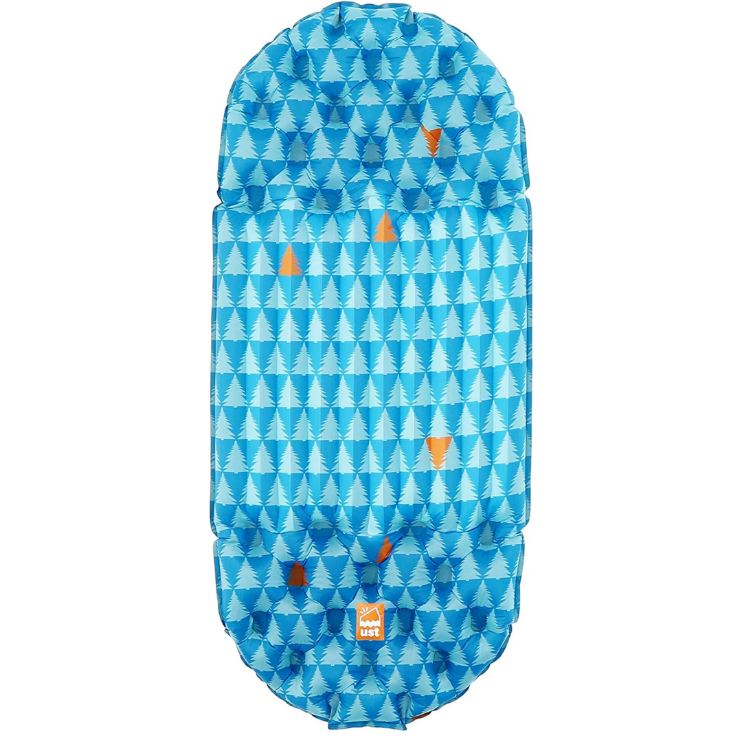 Esterilla de aire corta para dormir Ultimate Survival Freestyle Backpacking, color azul, 345 g