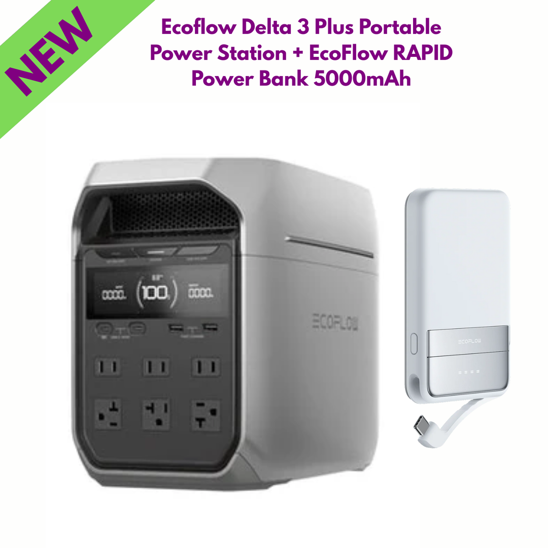 Ecoflow Delta 3 Plus Portable Power Station + EcoFlow RAPID Power Bank 5000mAh
