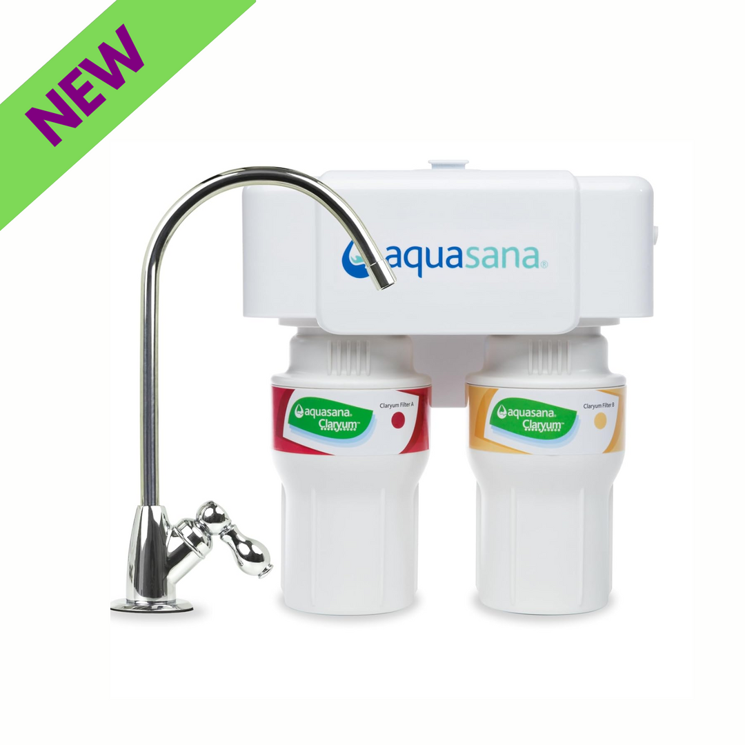 Aquasana AQ-5200.56 Under Sink Water Filter System with Chrome Faucet Two Stage