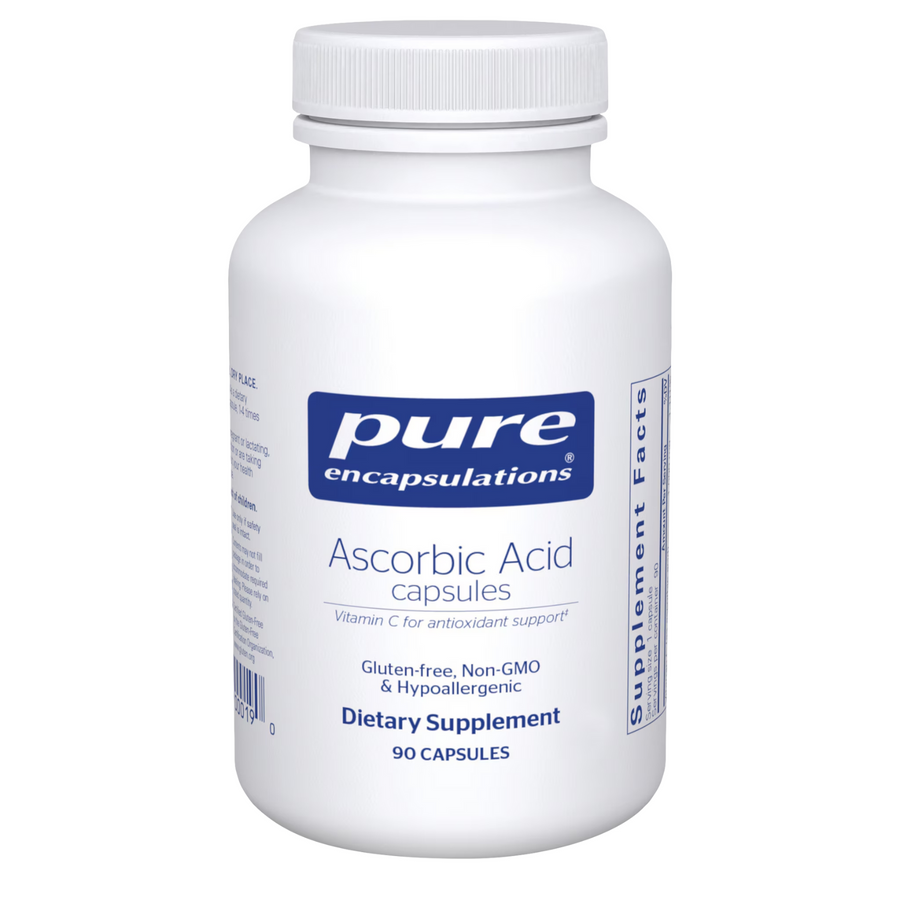 Pure Encapsulations Ascorbic Acid Supplement Supports Immune Function 90 Caps.
