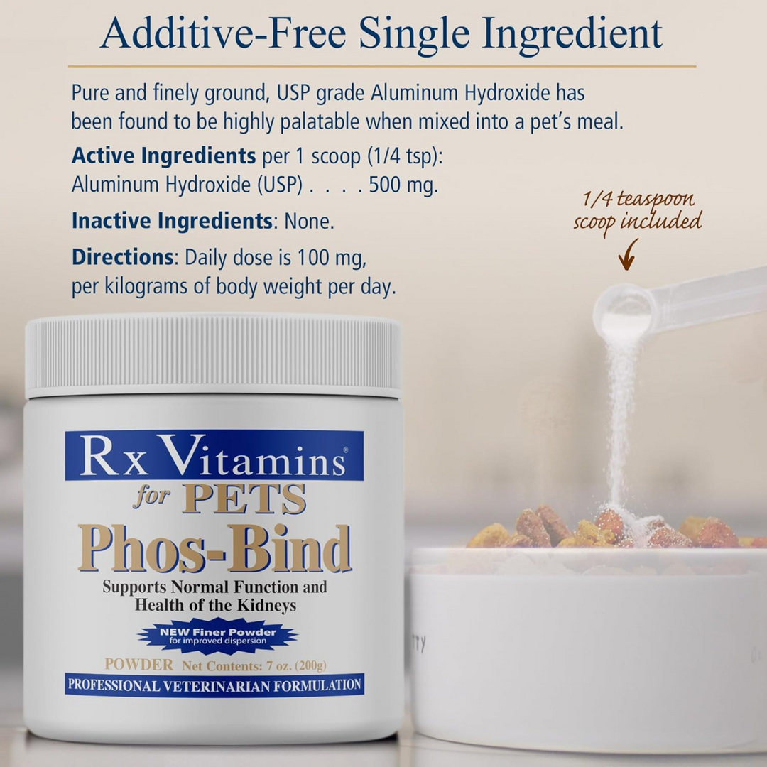 Rx Vitamins For Pets Phos Bind 200g Kidney Support Powder for Dogs and Cats