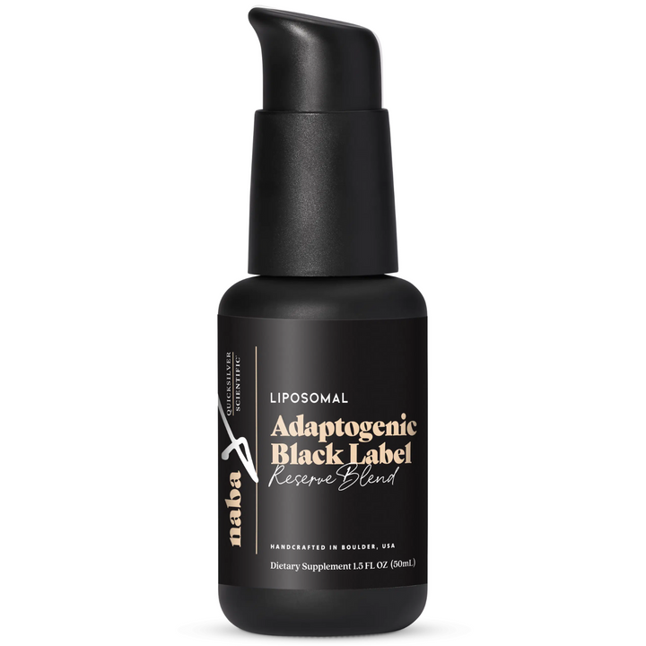 Mezcla de reserva adaptogénica Quicksilver Scientific Black Label, 1.5 onzas líquidas