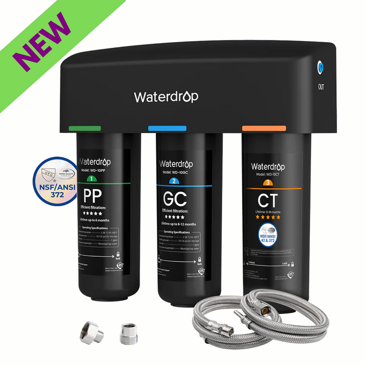 Waterdrop TSA 8 Layer Under Sink Water Filter 3 Stage Direct Connect System