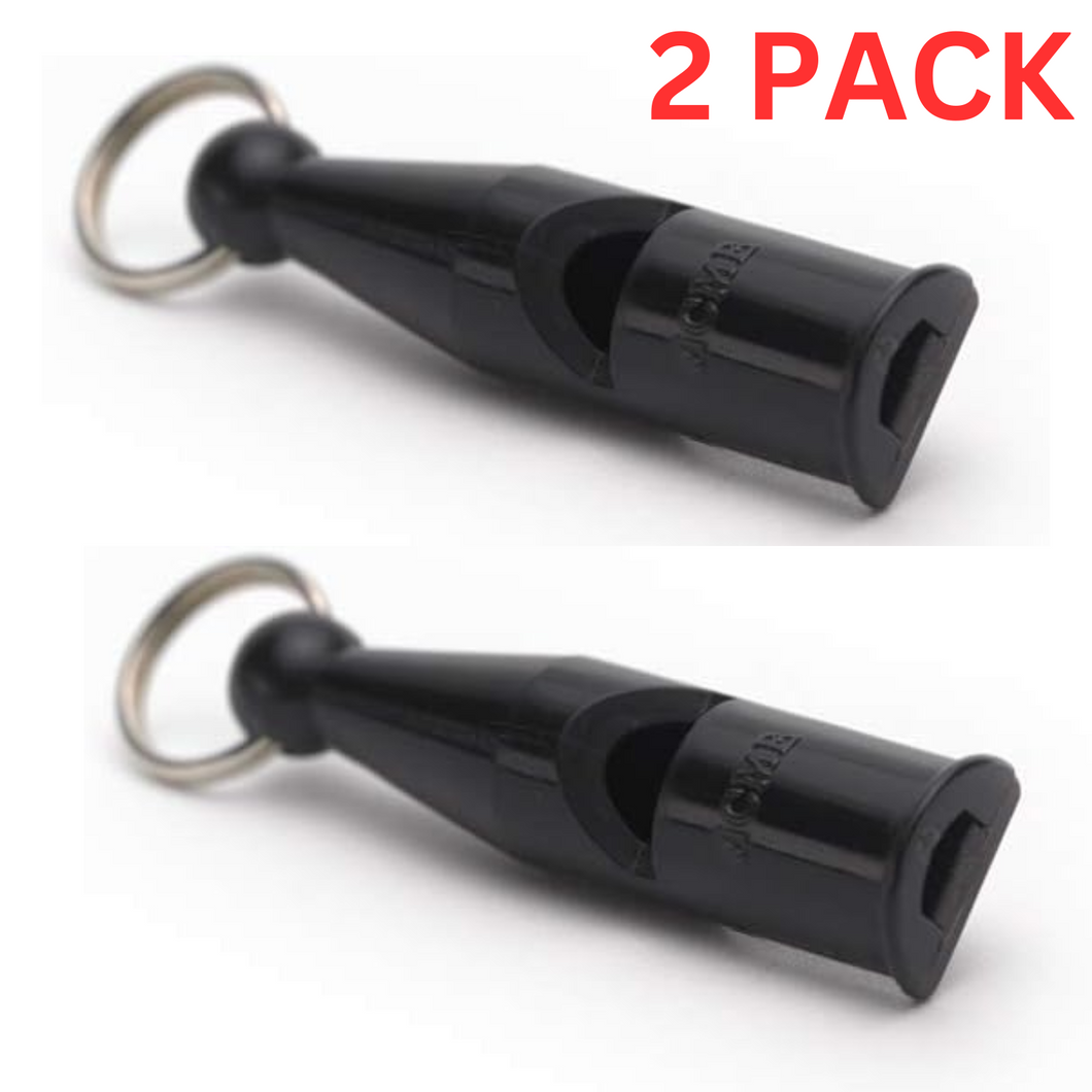 Omnipet Acme Dog Whistle Pro Trailers Dog Whistle Modern Plastic Black 2 PACK