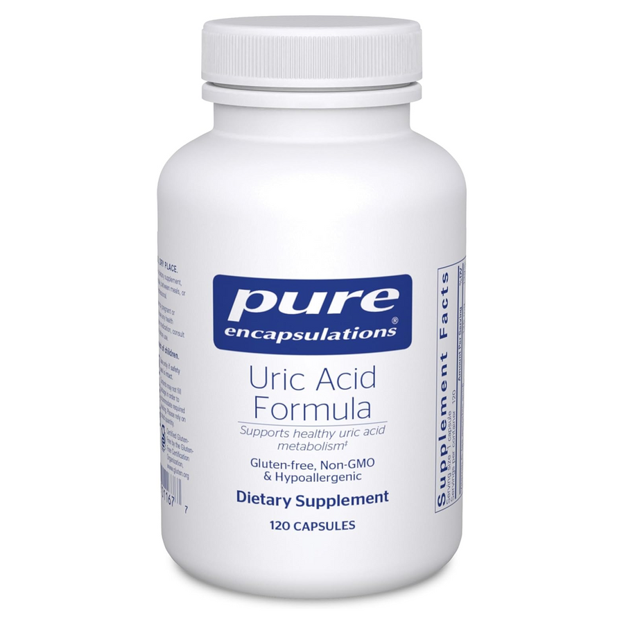 Pure Encapsulations Uric Acid Formula Herbal Vitamin Supplement 120 Capsules.