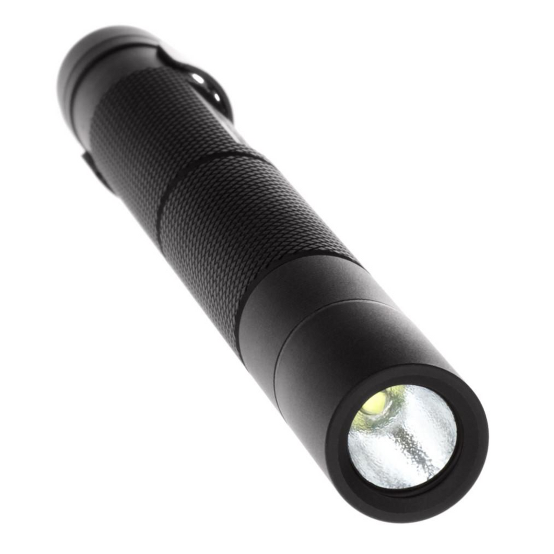 Linterna Mini-TAC de Aluminio con Pilas AAA y 130 Lúmenes, Color Negro