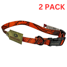 Load image into Gallery viewer, Omnipet Kwik Klip Adjustable Collar 1&quot; 18-26&quot; Mossy Oak Blaze Orange Camo 2 PACK
