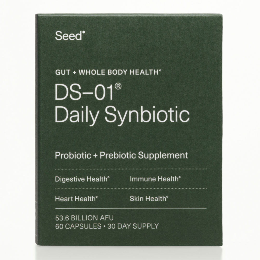 Seed DS-01 Daily Synbiotic Probiotic Supplement Supports Gut Health 60 Capsules