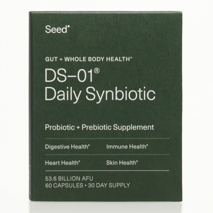 Seed DS-01 Daily Synbiotic Probiotic Supplement Supports Gut Health 60 Capsules