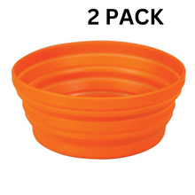 Load image into Gallery viewer, Ultimate Survival FlexWare Orange Heat Resistant Bowl 1.0 2 PACK
