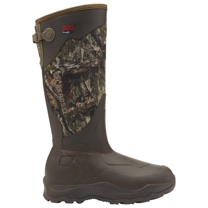 Botas de lacrosse Alpha Agility de 17", 800 g, color Mossy Oak Country DNA, talla 9
