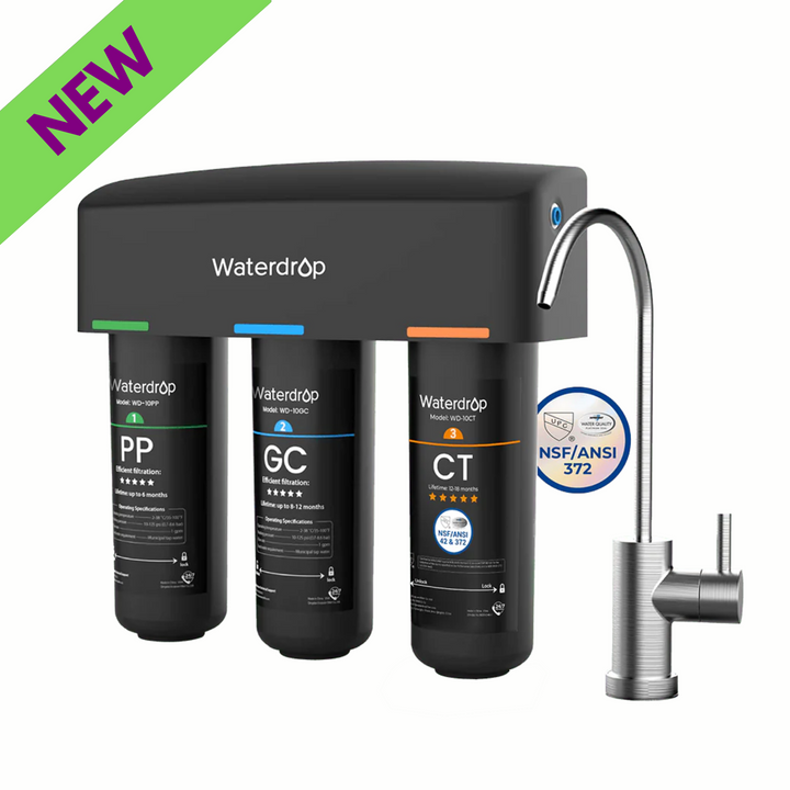 Waterdrop TSB 8 Layer Under Sink Water Filter 3 Stage High Capacity System