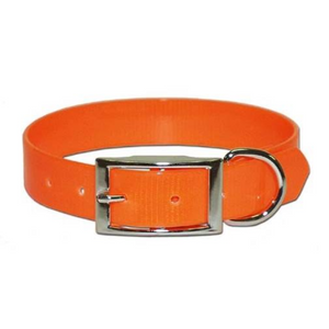 Omnipet Sunglo Regular Dog Collar Buckle 1" x 17" Nylon Metal Orange 2 PACK