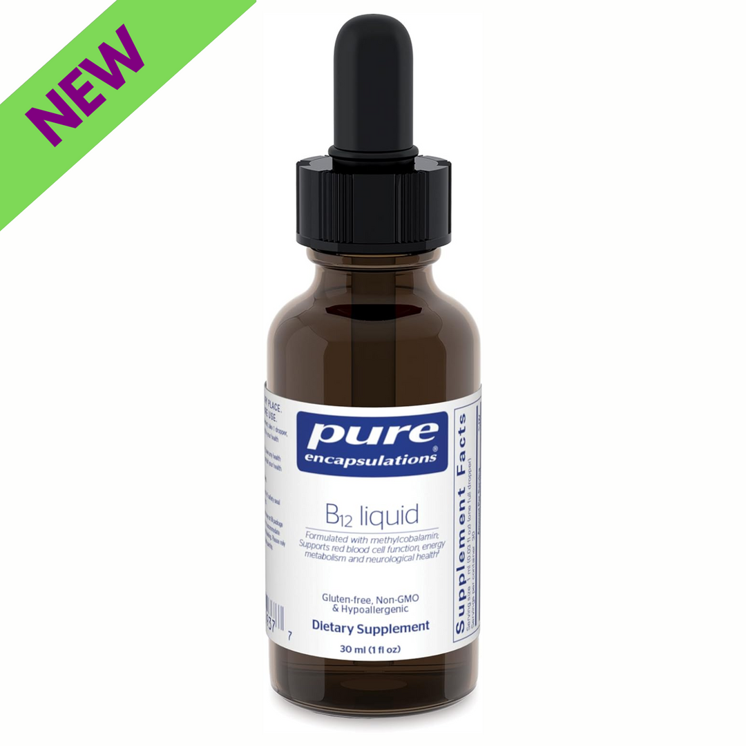 Pure Encapsulations B12 Liquid Supports Energy Nerves Immune Function 1 fl oz