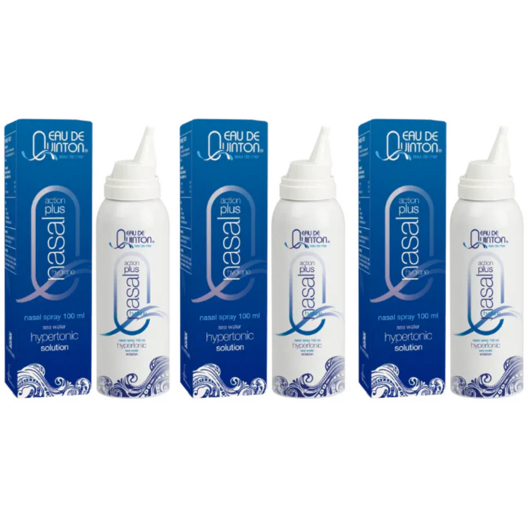 Quicksilver Scientific Quinton Action Plus Nasal Spray-Hypertonic 100 ml 3 PACK