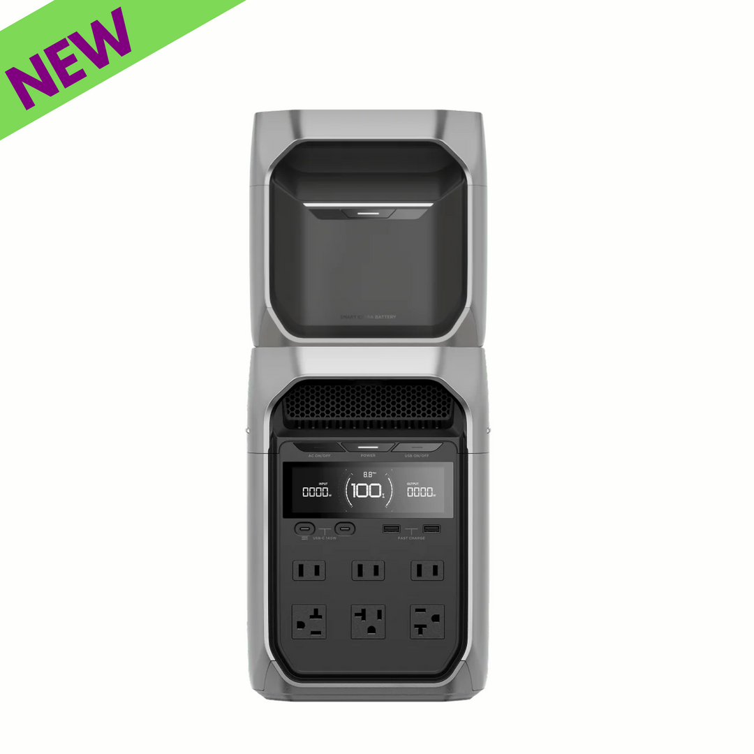 Estación de energía portátil EcoFlow DELTA 3 Plus + DELTA 3 con batería adicional (1800 W, 1024 Wh)