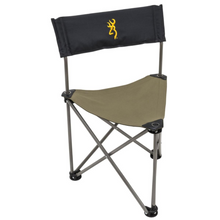 Load image into Gallery viewer, Browning Dakota Hunting Camping Chair Khaki Foldable Steel Frame with 3 Legs
